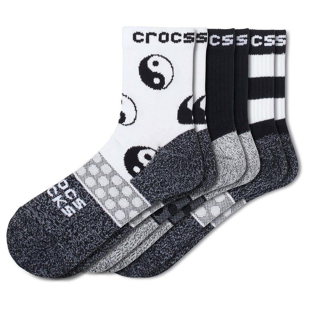 Chaussettes Crocs Adult Quarter Easy Icon 3-Pack Homme Multicolore | France 1645UZGT